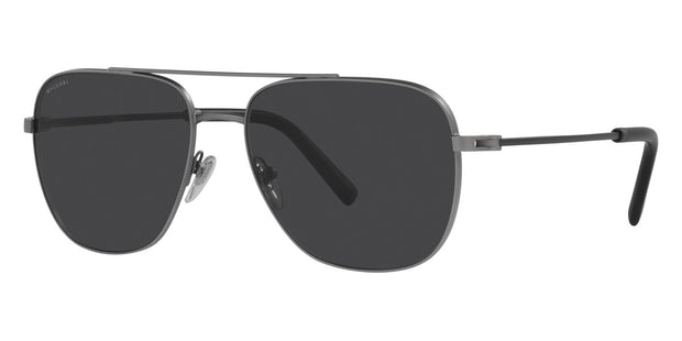 BVLGARI Matte Gunmetal Men's Sunglasses with Black Lenses - BV5059