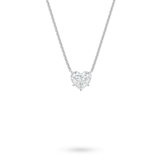 Heart-Shape Diamond Pendant Necklace