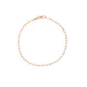 14K Gold Stackable Paperclip Chain Bracelet