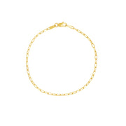 14K Gold Stackable Paperclip Chain Bracelet