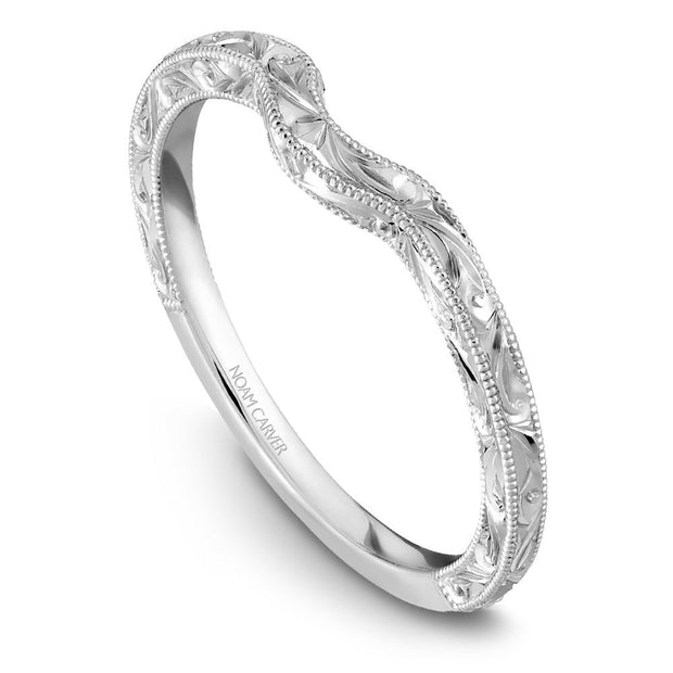 Noam Carver Carved Wedding Band with Milgrain Borders - STC1-3E