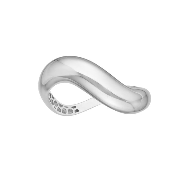 14K Gold Puff Wave Ring