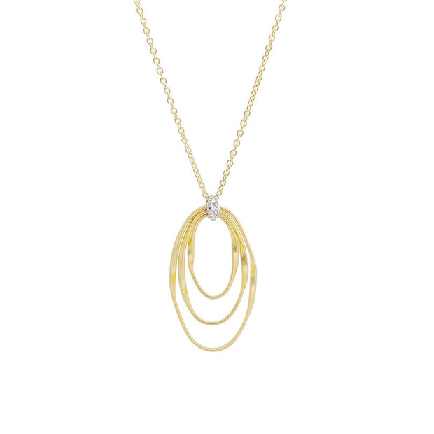 Marco Bicego 18kt Yellow Gold and Diamond Concentric Pendant - CG785_B_YW_M5