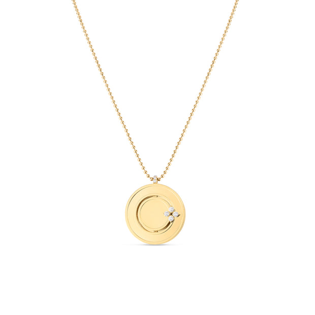 Roberto Coin 18kt Yellow Gold Love in Verona Large Medallion Necklace - 8883100AY17X