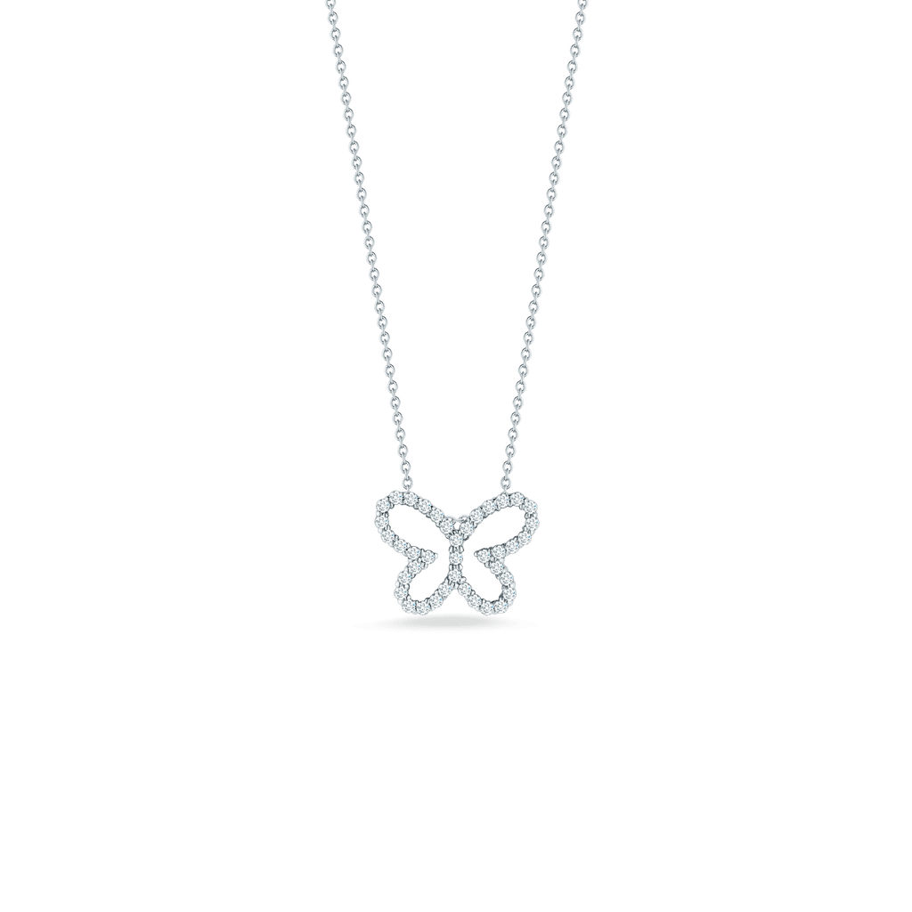 Roberto Coin 18kt White Gold Tiny Treasures Diamond Butterfly